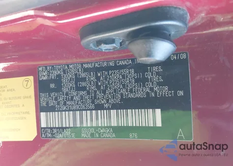 2009 Lexus Rx 350 z USA, uszkodzony, nr VIN 2T2GK31U89C063566